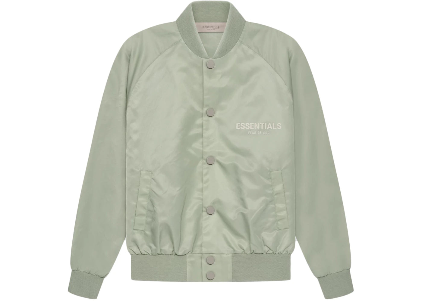 Fear of God Essentials Kids Baseball Jacket Seafoam