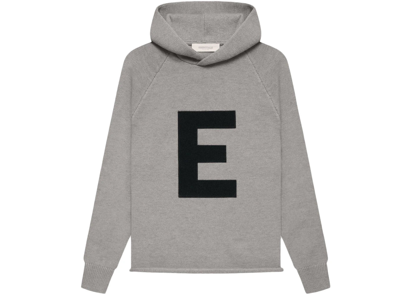 Fear of God Essentials Kids Big E Knit Hoodie Dark Oatmeal