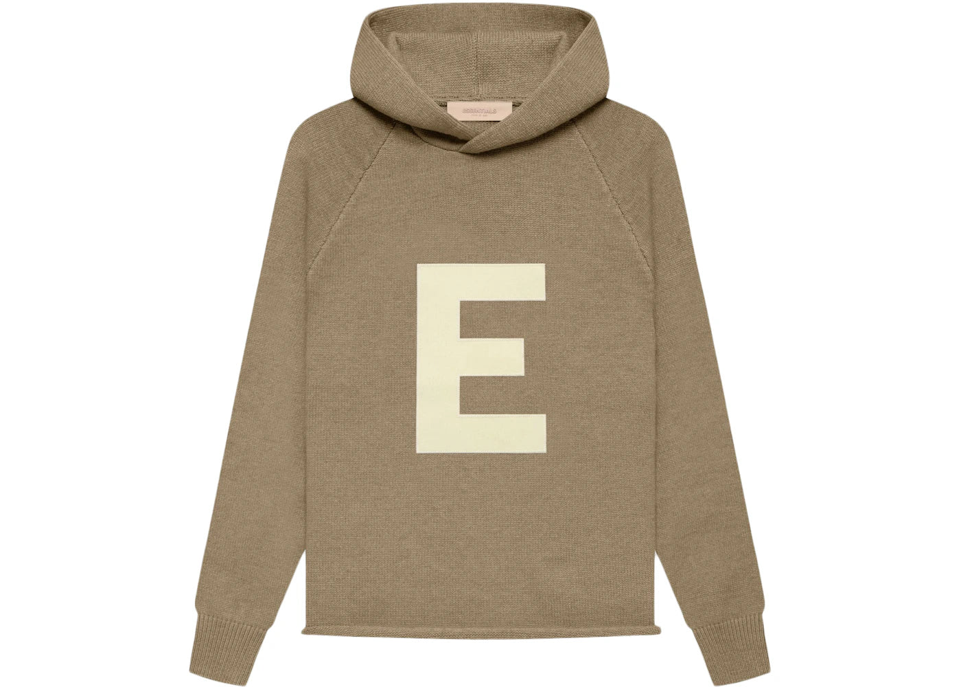 Fear of God Essentials Kids Big E Knit Hoodie Oak