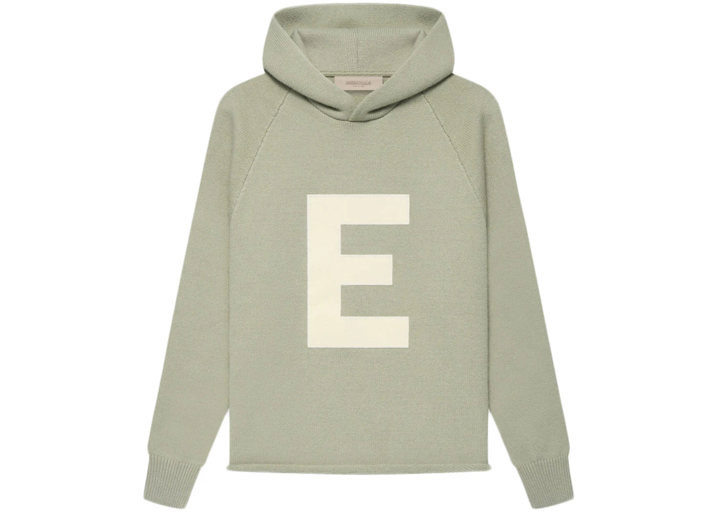 Fear of God Essentials Kids Big E Knit Hoodie Seafoam