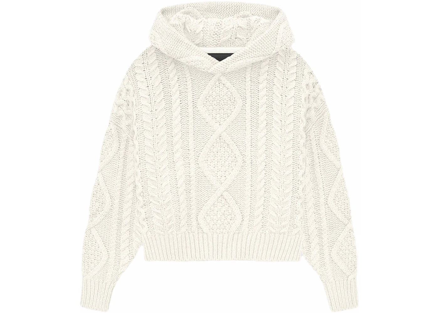 Fear of God Essentials Kids Cable Knit Hoodie Cloud Dancer