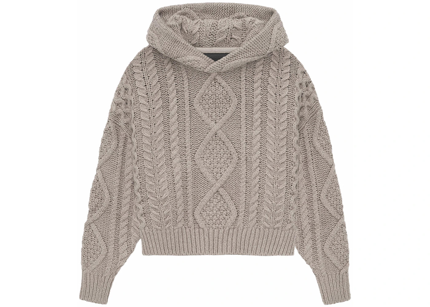 Fear of God Essentials Kids Cable Knit Hoodie Core Heather