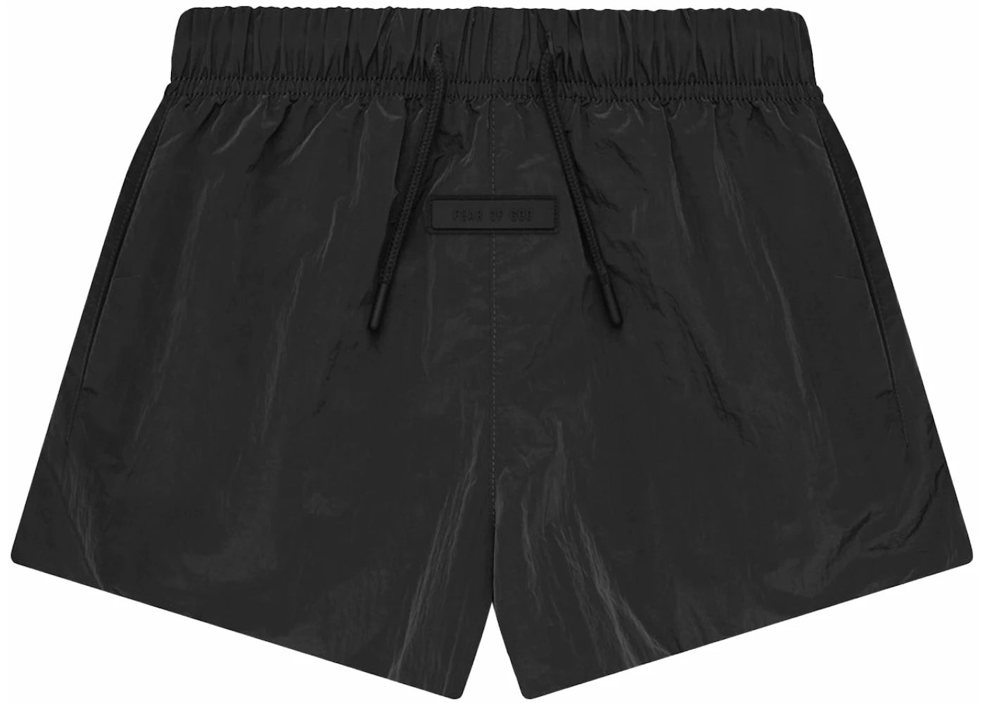 Fear of God Essentials Kids Crinkle Nylon Running Short Jet Black