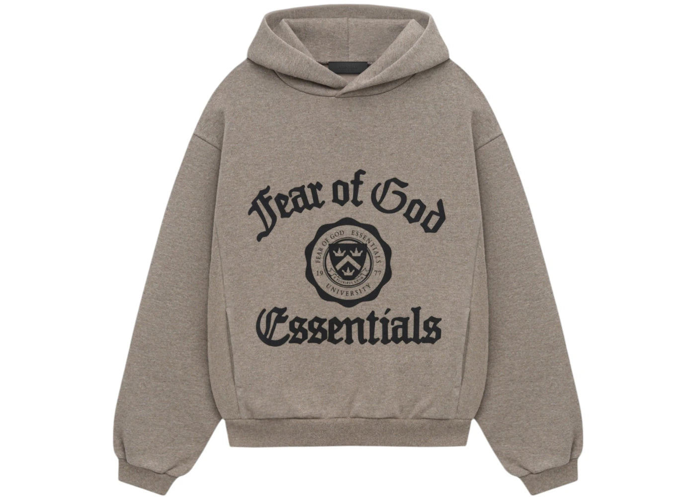 Fear of God Essentials Kids Heavy Fleece Vintage Shrunken Hoodie Heather Gray