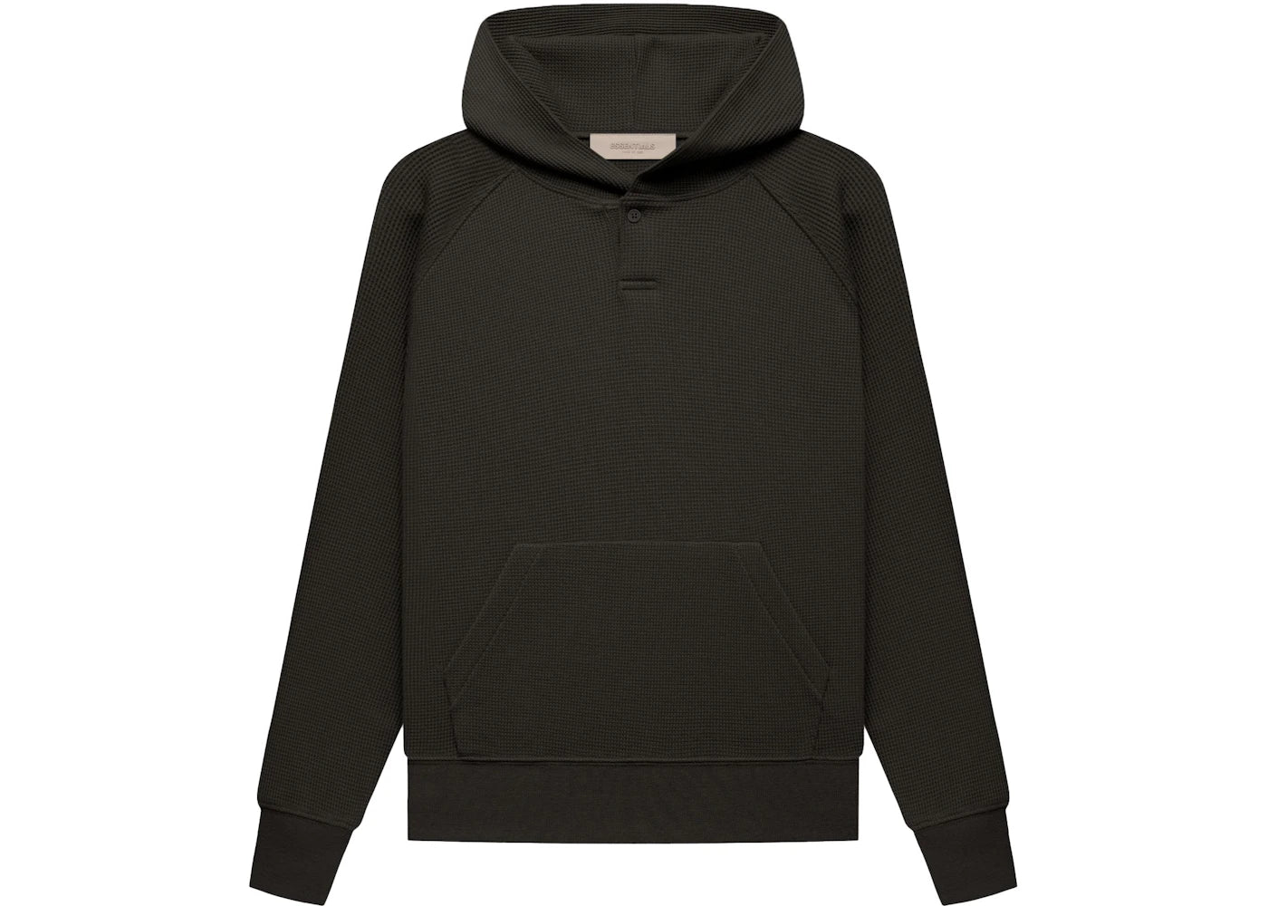 Fear of God Essentials Kid's Henley Hoodie Off Black