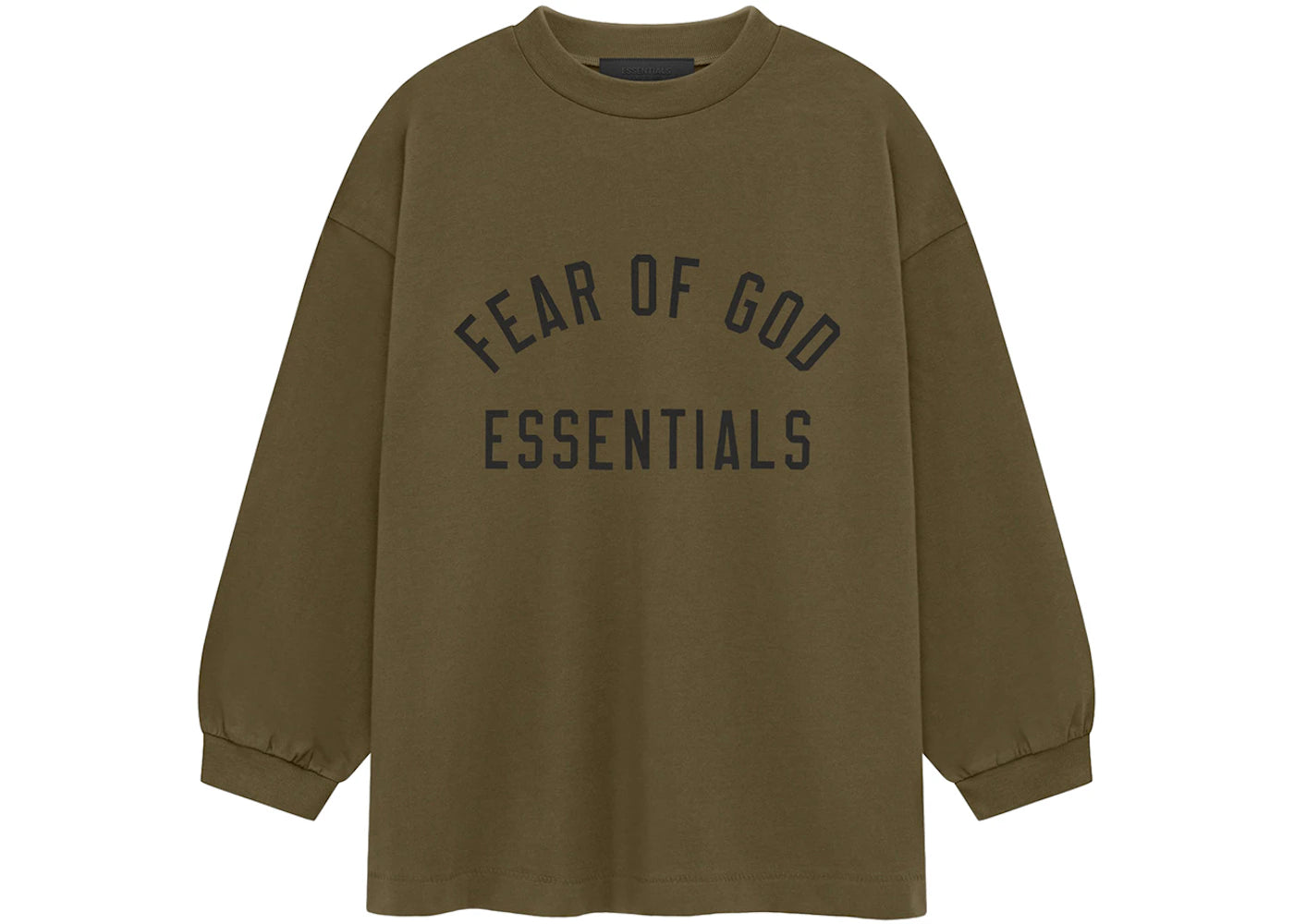 Fear of God Essentials Kids Jersey Long Sleeve Tee Olive