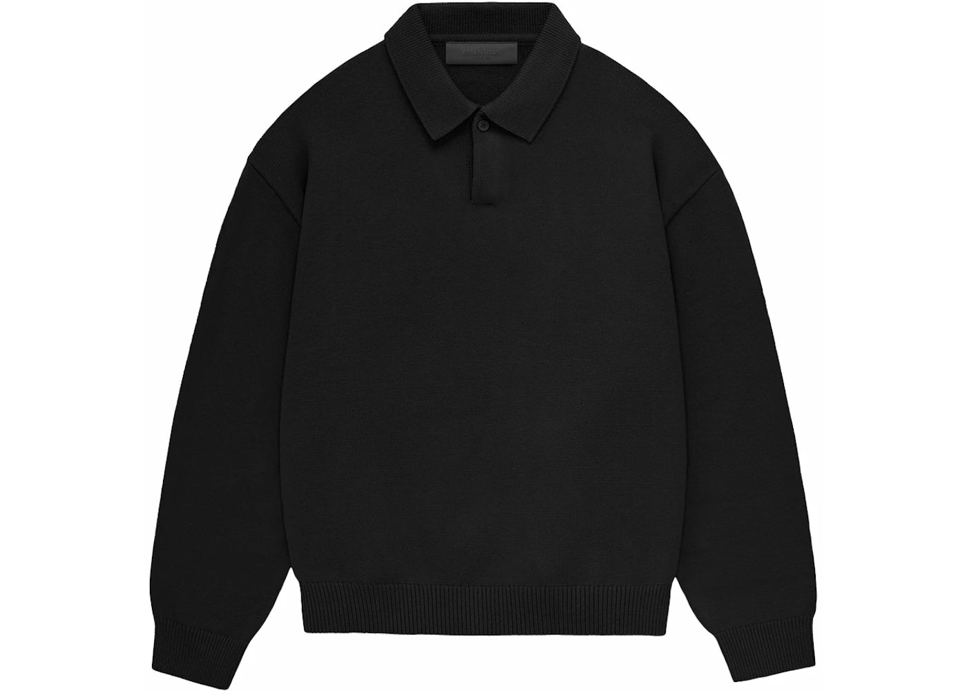 Fear of God Essentials Kids Knit Polo Jet Black