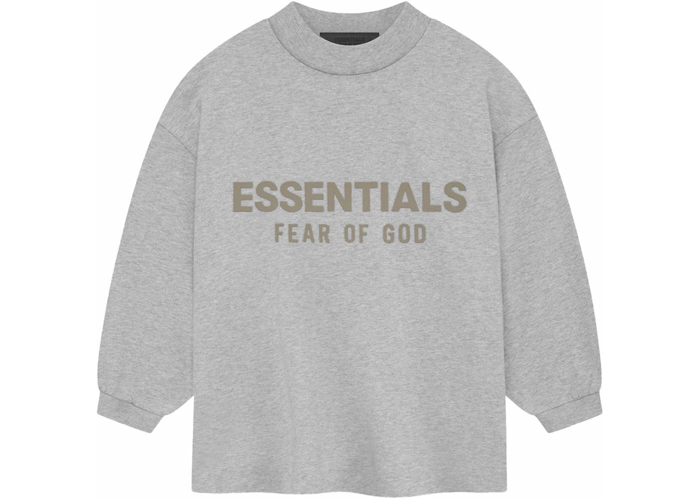 Fear of God Essentials Kids Longsleeve Shirt Light Heather Grey