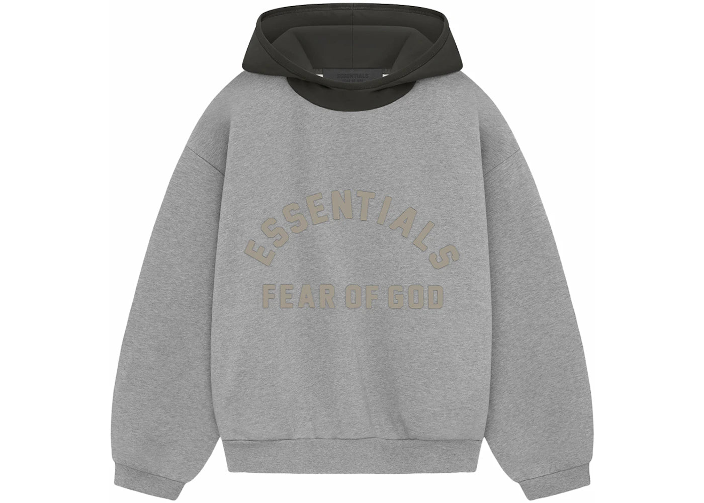 Fear of God Essentials Kids Nylon Fleece Hoodie Dark Heather Oatmeal/Ink