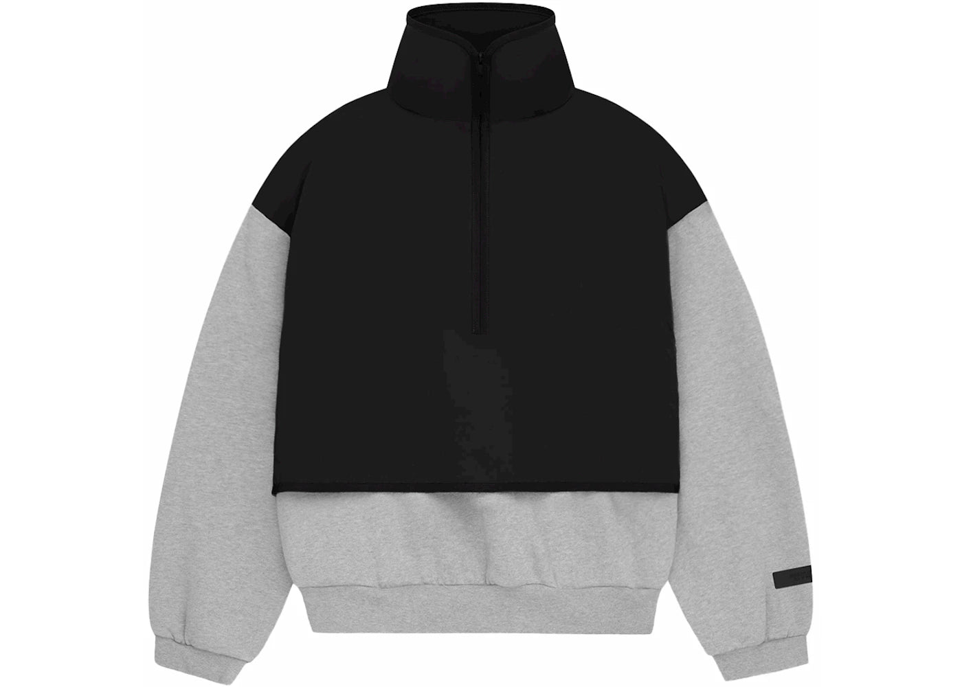 Fear of God Essentials Kids Nylon Fleece Mockneck Sweater Light Heather Grey/Jet Black