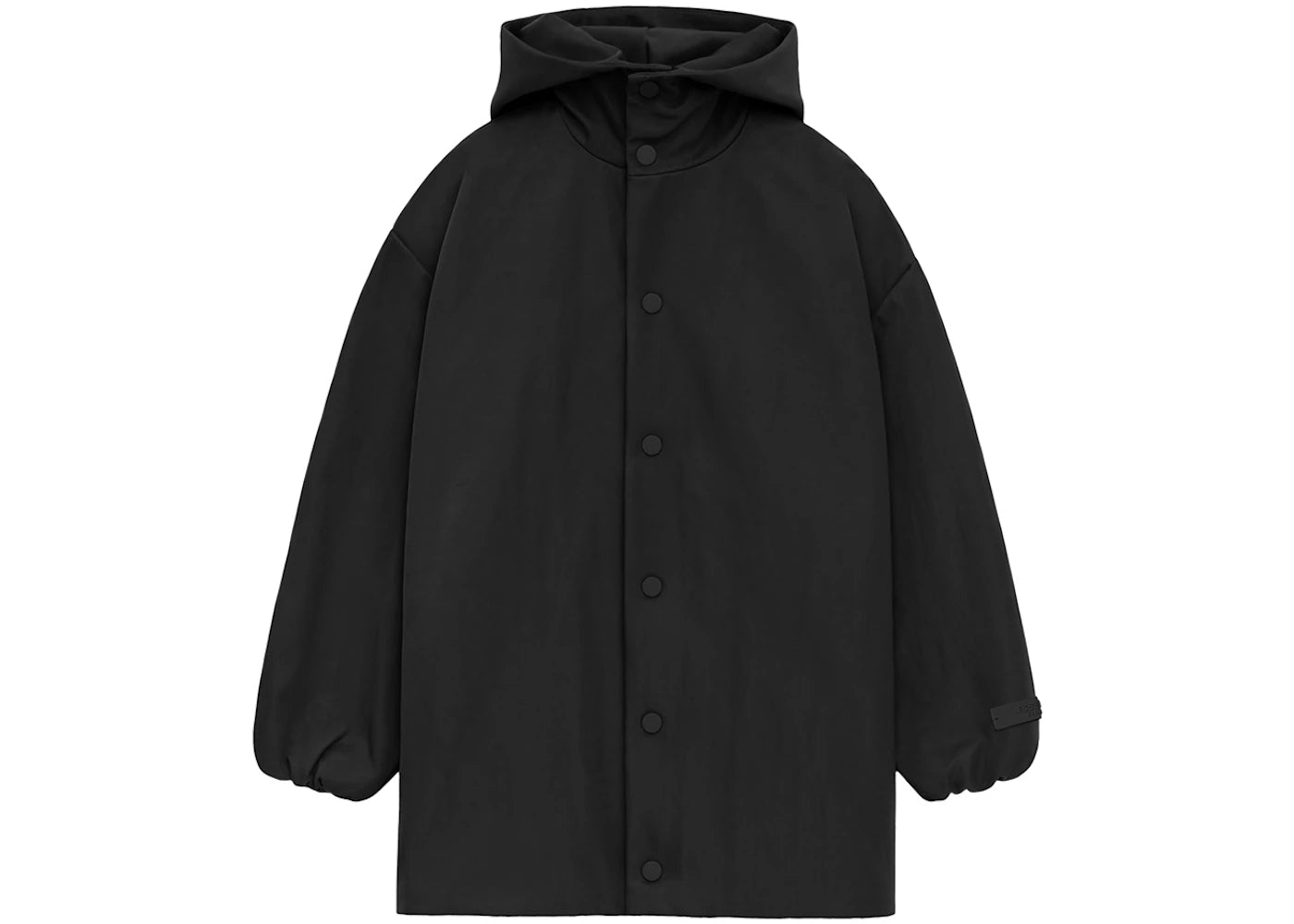 Fear of God Essentials Kids Textured Nylon Hooded Coaches Jacket Black