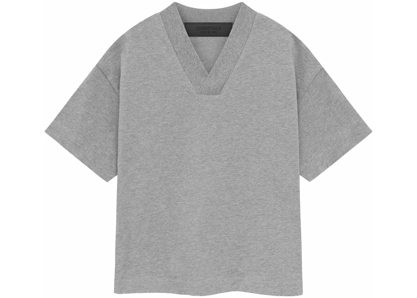 Fear of God Essentials Kids V-Neck Tshirt Dark Heather Oatmeal