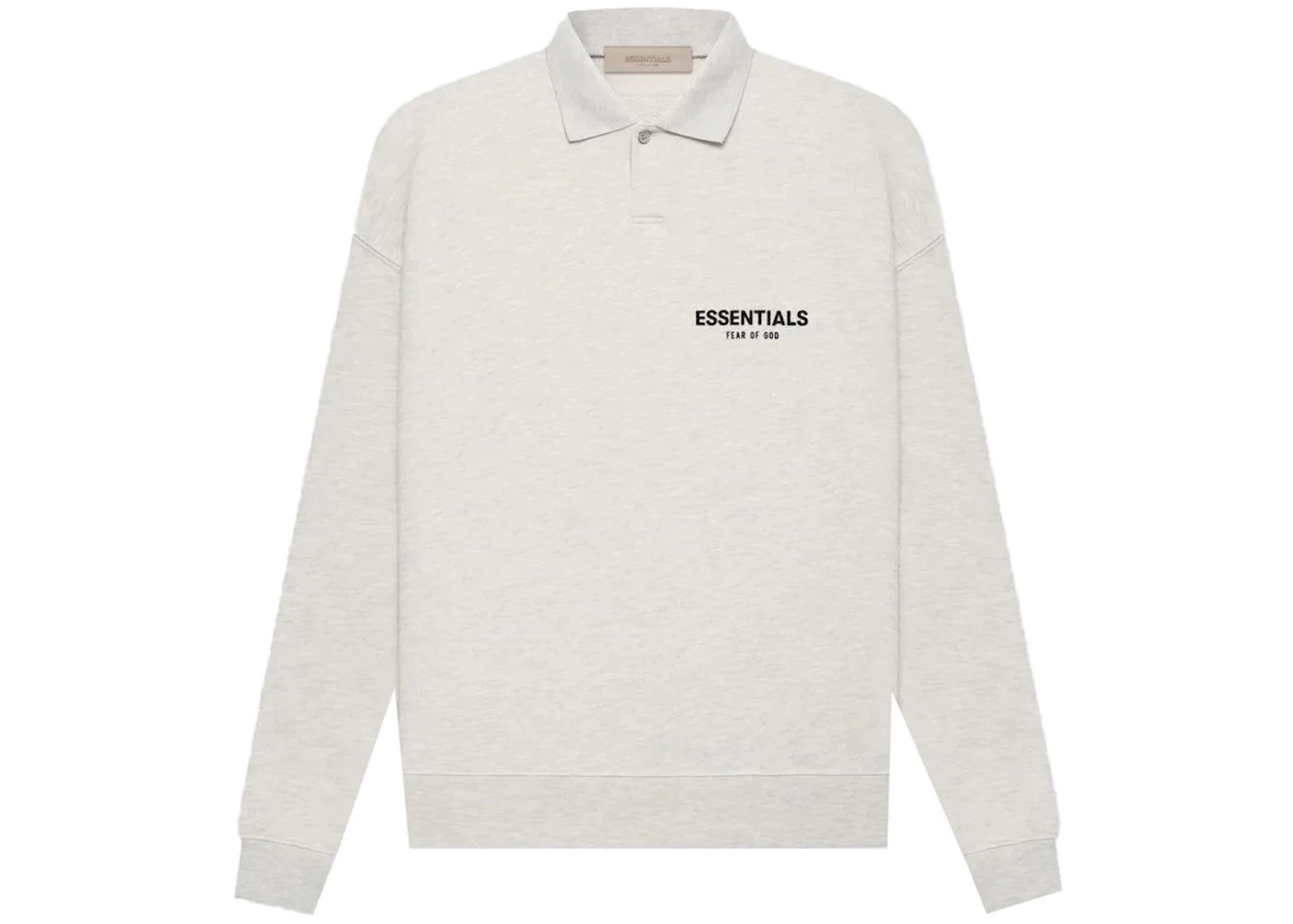 Fear of God Essentials LS Polo Light Oatmeal