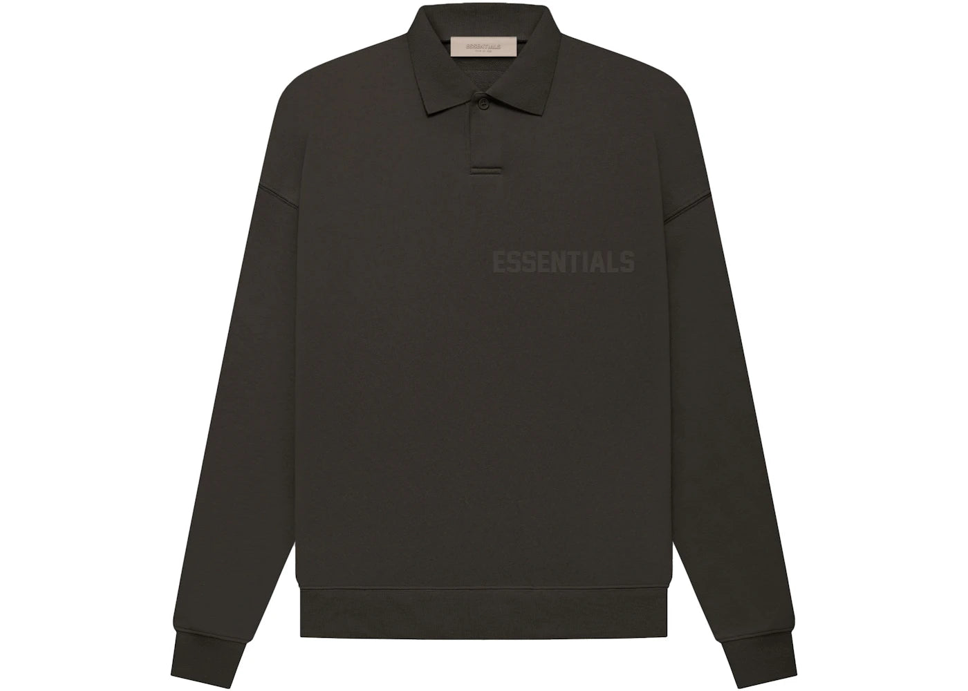 Fear of God Essentials LS Polo Off Black