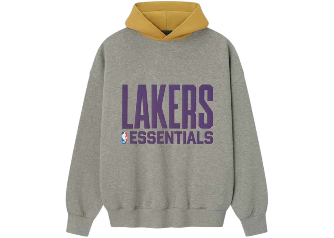 Fear of God Essentials Lakers Sport Hoodie Concrete Heather/Canyon