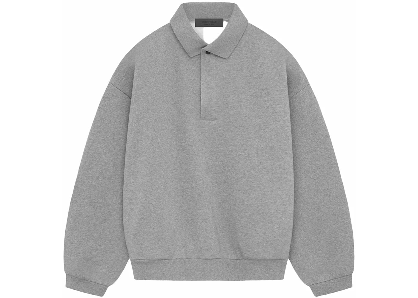 Fear of God Essentials Longsleeve Polo Dark Heather Oatmeal