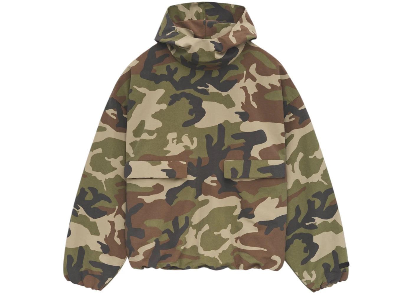 Fear of God Essentials Military Nylon Hooded Anorak Woodland Camo