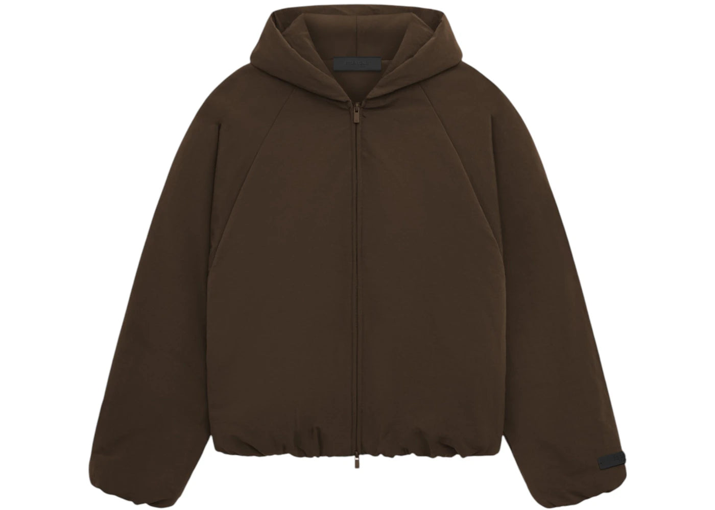 Fear of God Essentials Military Nylon Hooded Bomber Brown