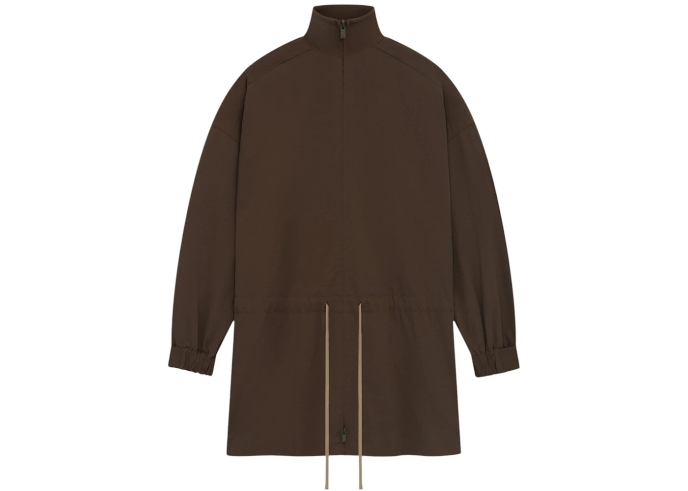 Fear of God Essentials Military Nylon Mockneck Anorak Brown