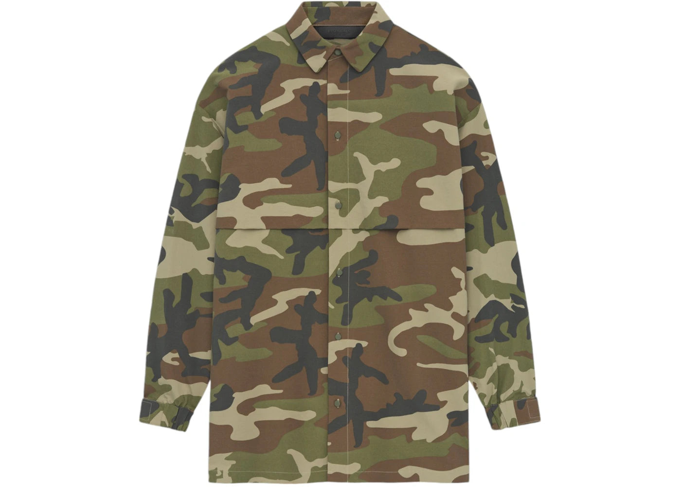 Fear of God Essentials Military Nylon Overshirt Woodland Camo