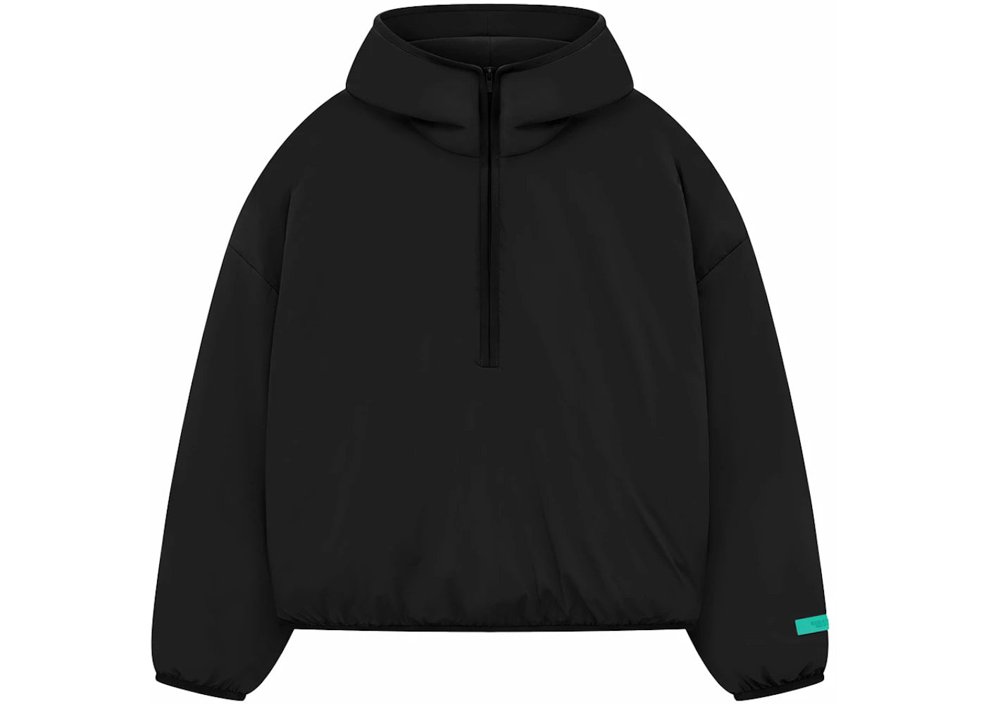 Fear of God Essentials Nylon Filled Halfzip Hoodie Jet Black