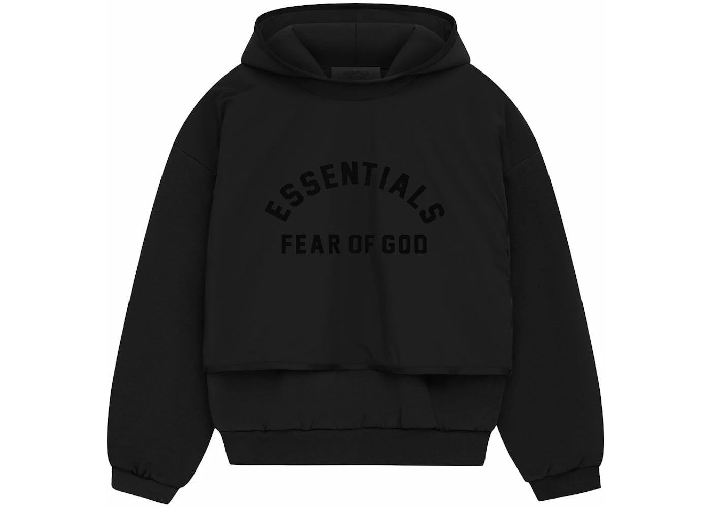 Fear of God Essentials Nylon Fleece Hooded Sweater Jet Black/Jet Black