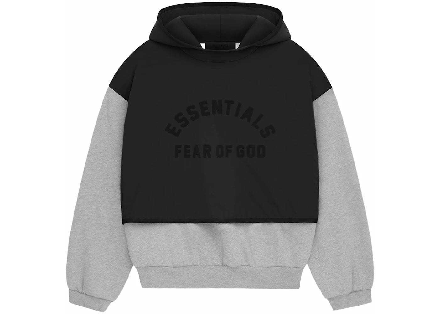 Fear of God Essentials Nylon Fleece Hooded Sweater Light Heather Grey/Jet Black