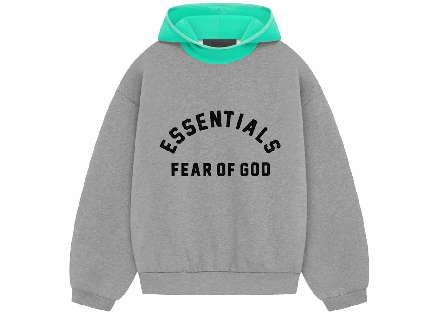 Fear of God Essentials Nylon Fleece Hoodie Dark Heather Oatmeal/Mint Leaf