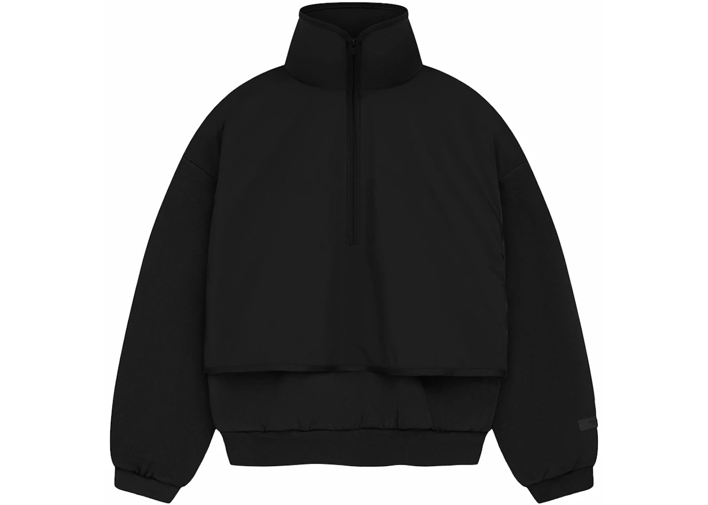 Fear of God Essentials Nylon Fleece Mockneck Sweater Jet Black/Jet Black