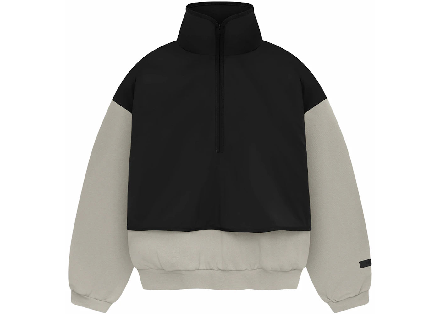 Fear of God Essentials Nylon Fleece Mockneck Sweater Seal/Jet Black