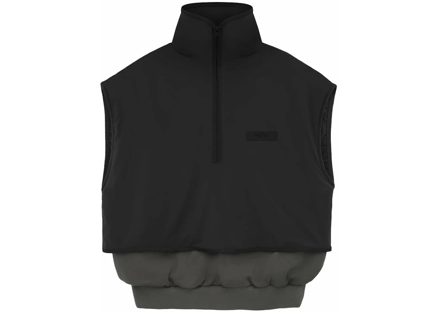 Fear of God Essentials Nylon Fleece Mockneck Vest Ink/Jet Black