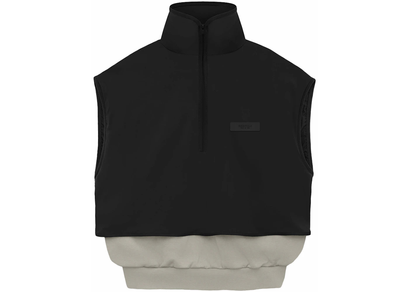 Fear of God Essentials Nylon Fleece Mockneck Vest Seal/Jet Black