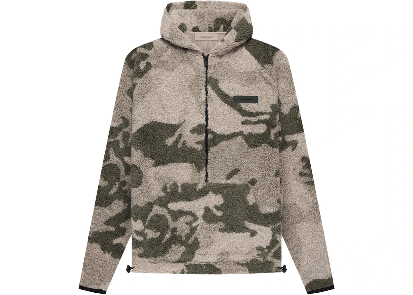 Fear of God Essentials Polar Fleece Half Zip Hoodie Camo