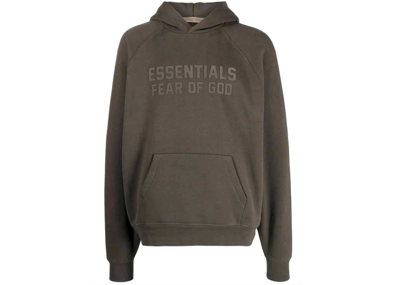 Fear of God Essentials Raglan Hoodie Gray Off Black