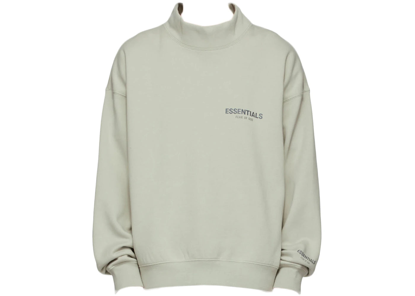 Fear of God Essentials SSENSE Exclusive Mock Neck Sweatshirt Concrete