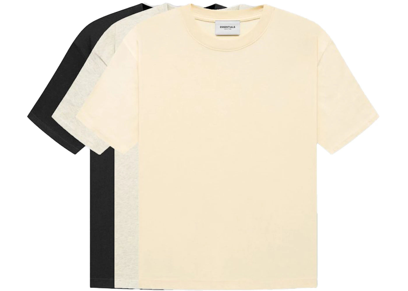 Fear of God Essentials T-shirts (3-Pack) Black/Heather/Cream