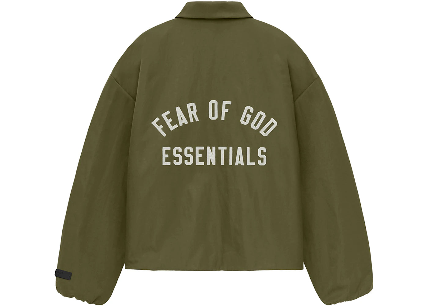 Fear of God Essentials Textured Nylon Trucker Jacket Military