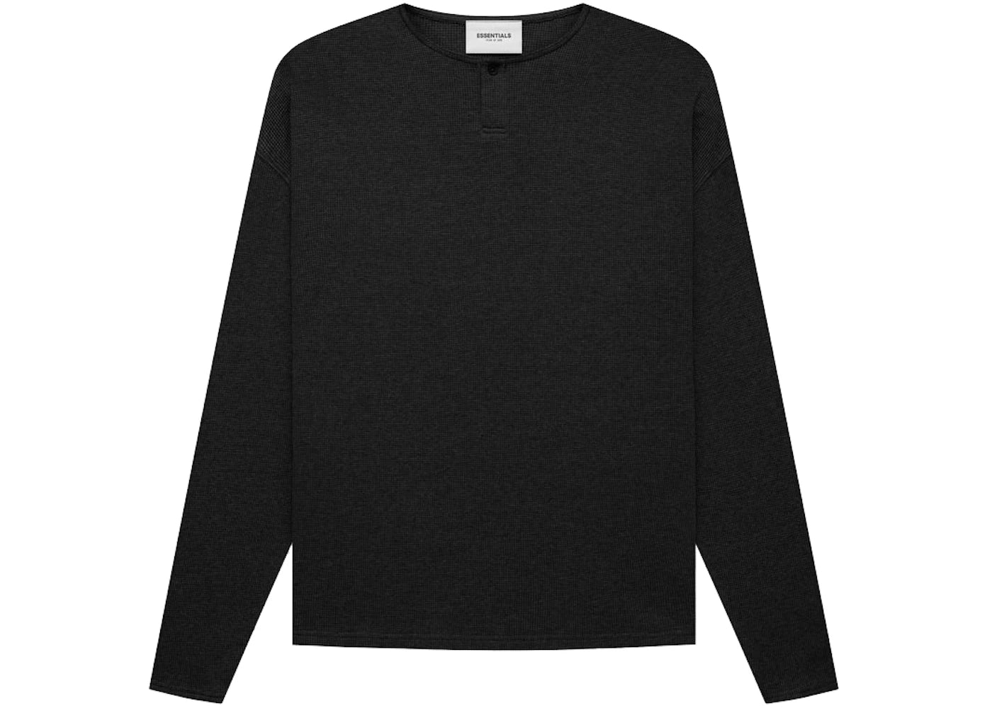 Fear of God Essentials Thermal L/S Henley Black