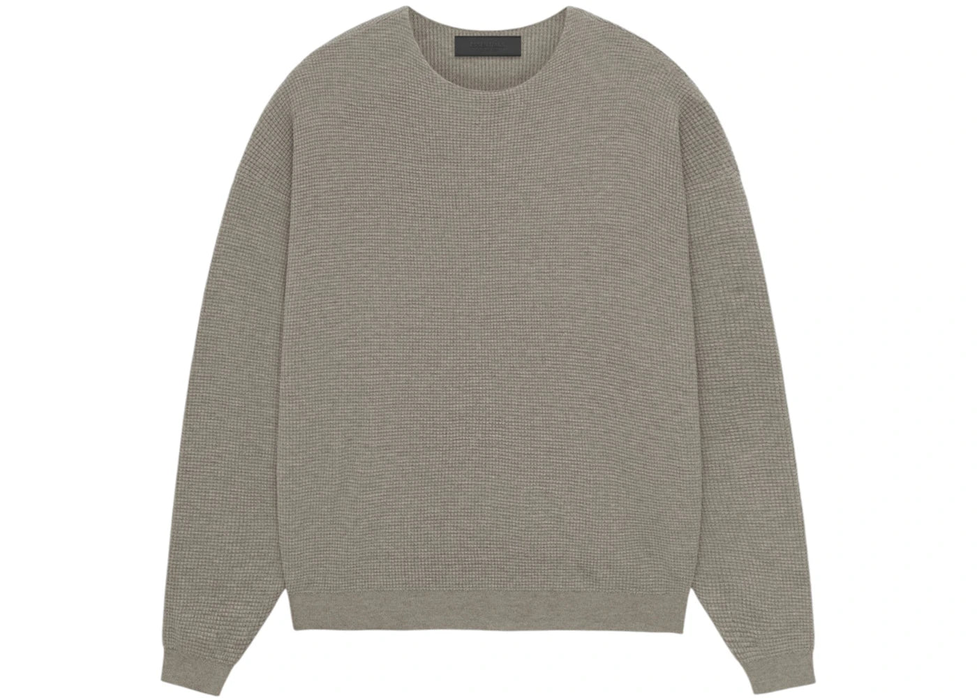 Fear of God Essentials Waffle Crewneck Sweater Heather Gray