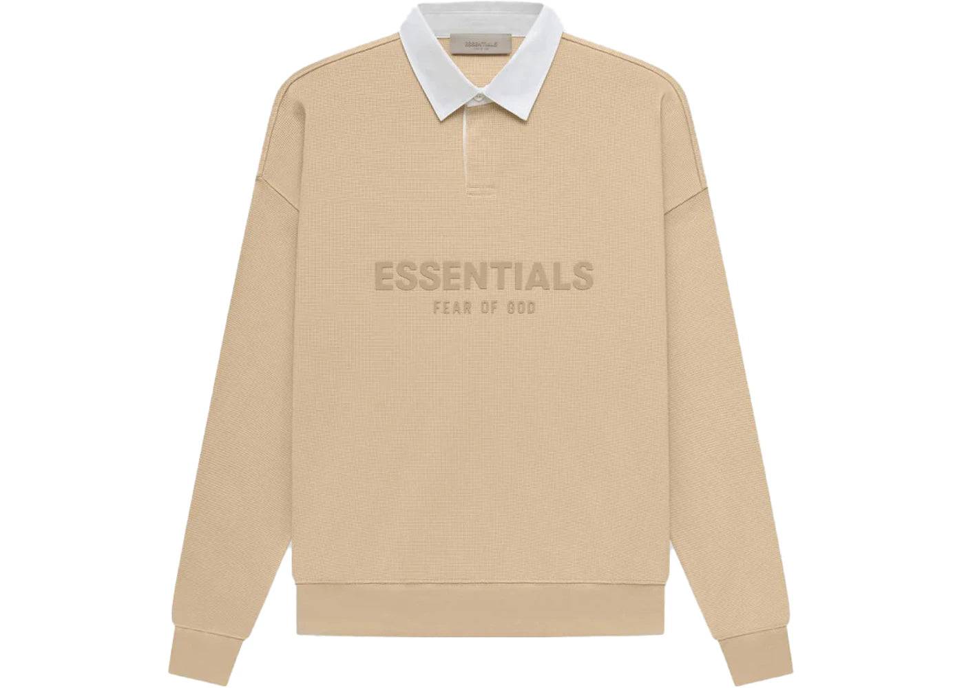 Essentials Henley Rugby Fear of God Essentials Waffle Henley Rugby Sand – Side Kicks