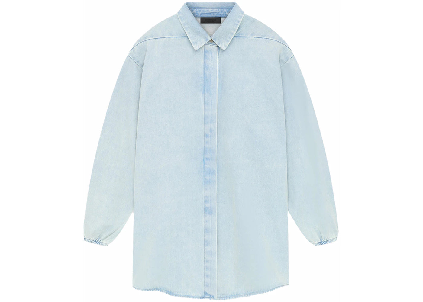 Fear of God Essentials Women's Button Down Shirt Light Wash Denim