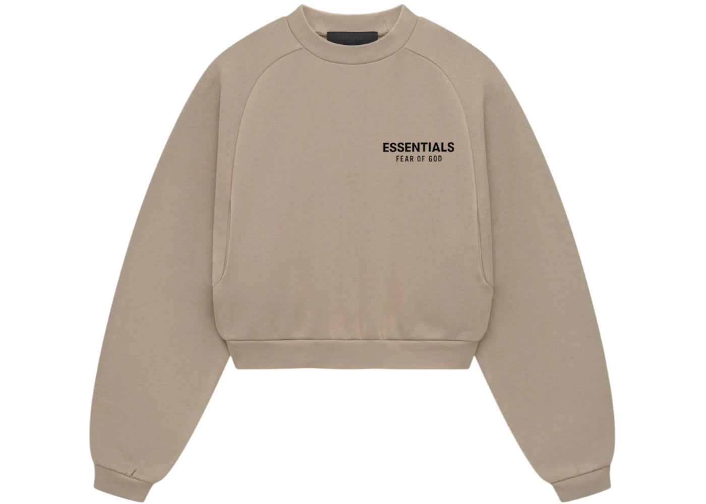 Fear of God Essentials Women's Fleece Cropped Crewneck Desert Sand