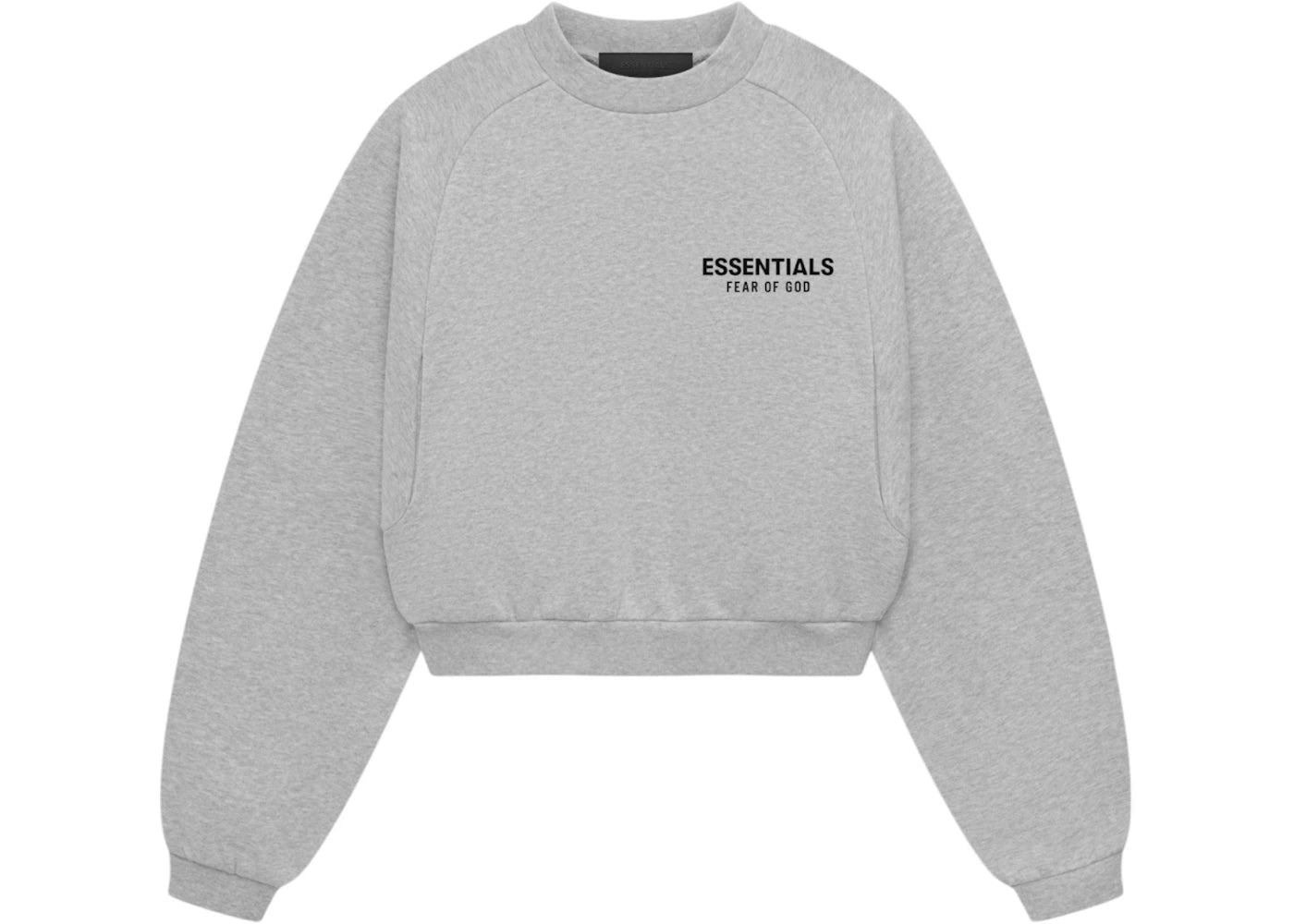 Fear of God Essentials Women's Fleece Cropped Crewneck Light Heather Gray