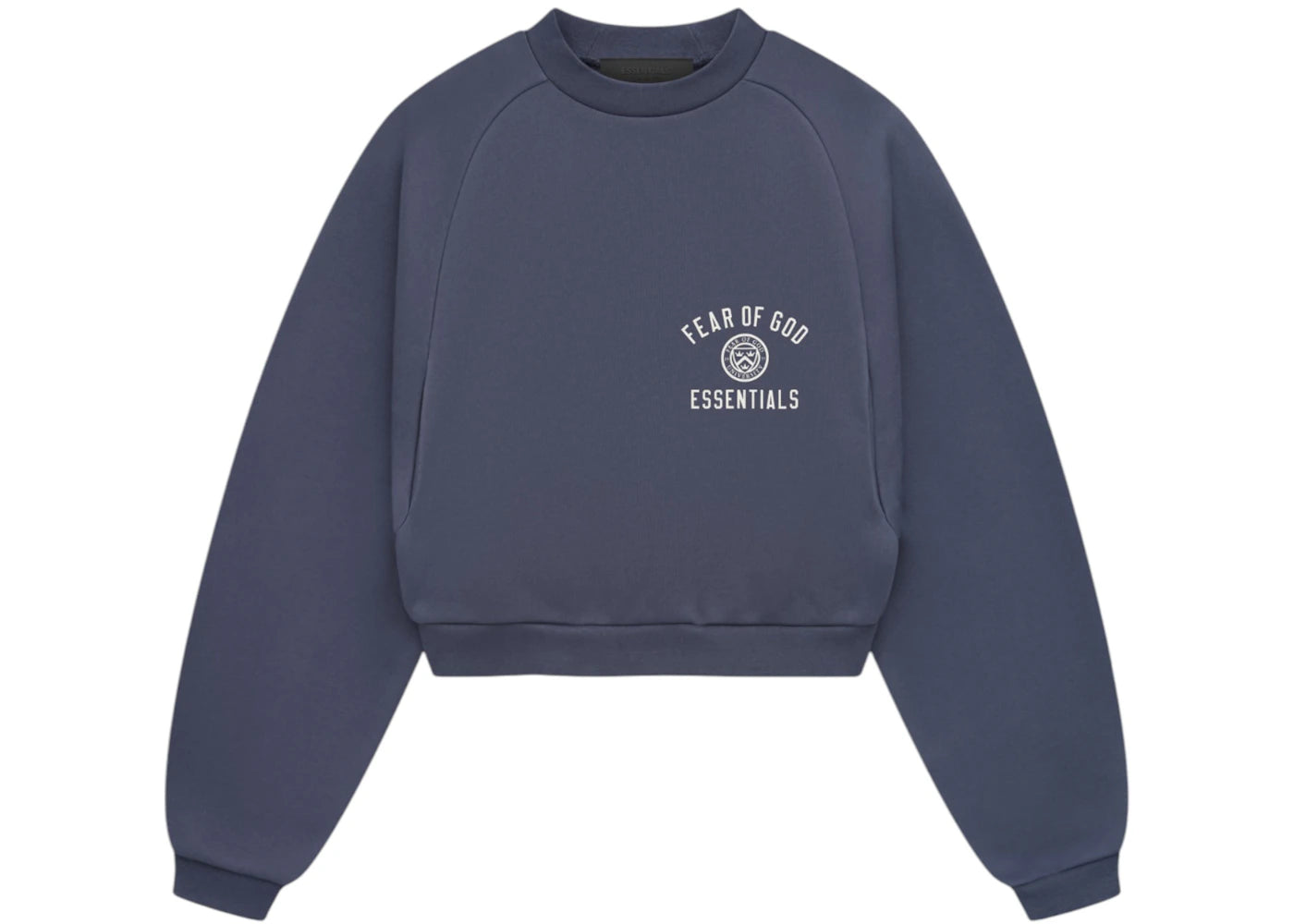 Fear of God Essentials Women's Fleece Cropped Crewneck Marine