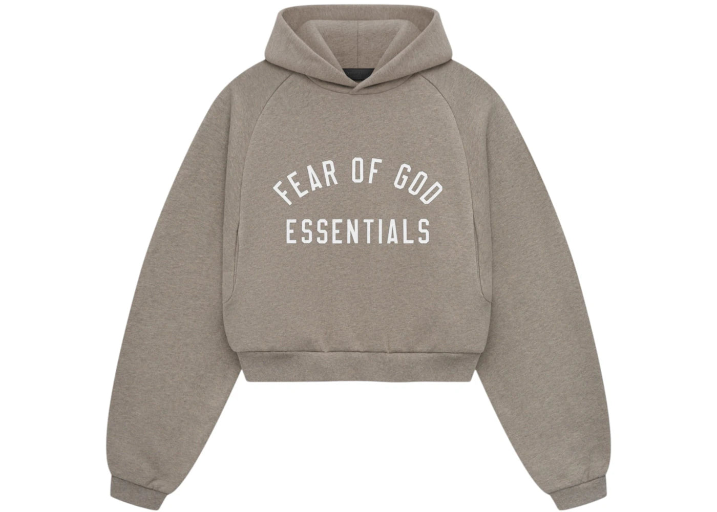 Fear of God Essentials Women's Fleece Cropped Hoodie (FW24) Heather Gray
