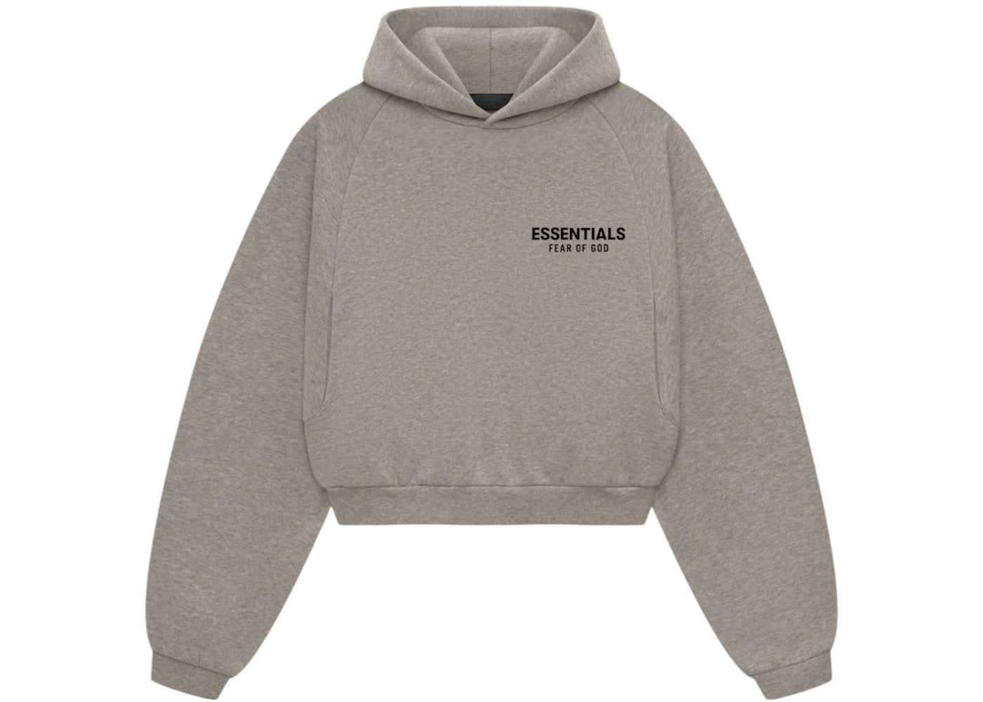 Fear of God Essentials Women's Fleece Cropped Hoodie Heather Gray