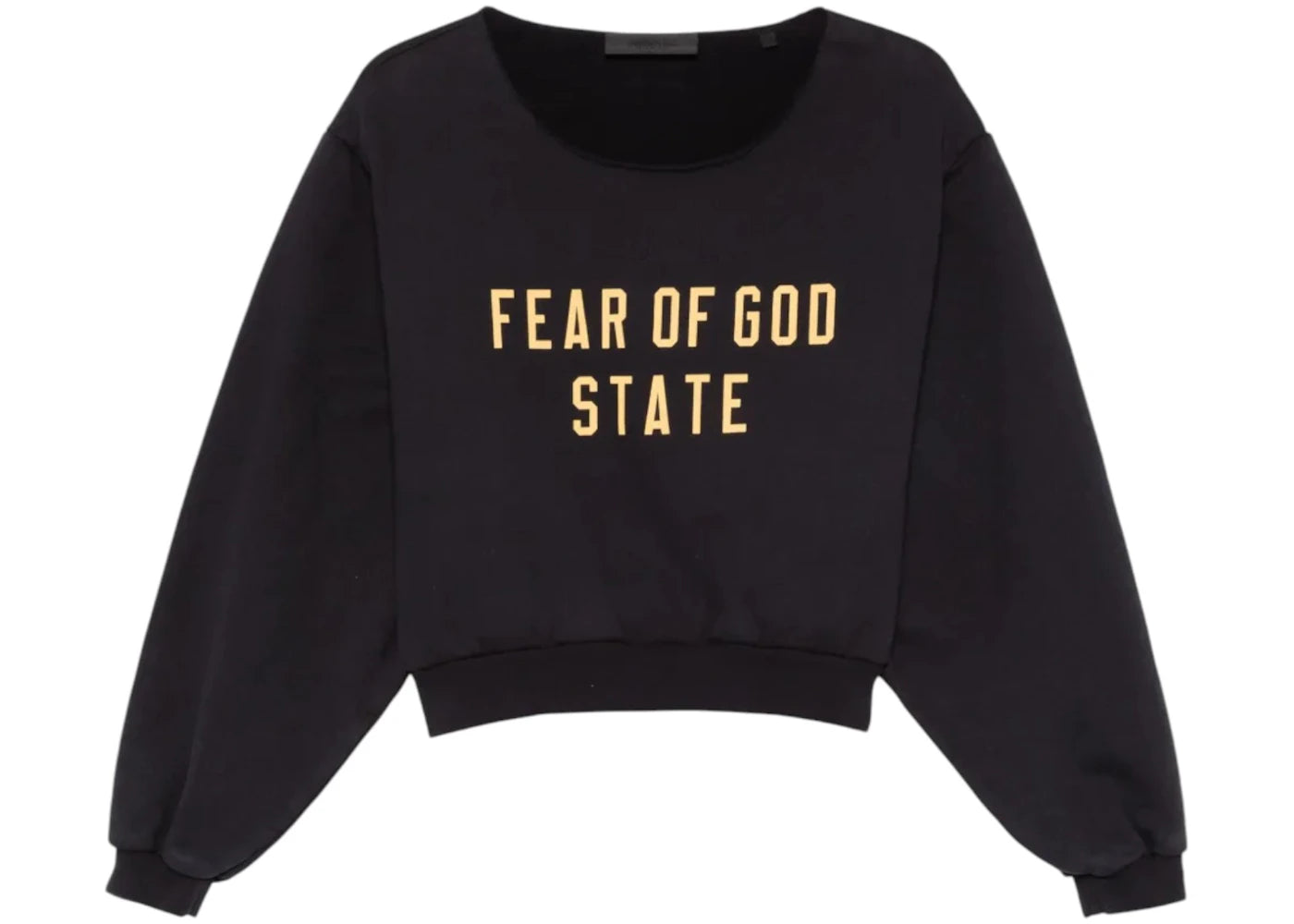 Fear of God Essentials Women's Heavy Fleece Cropped Crewneck Black
