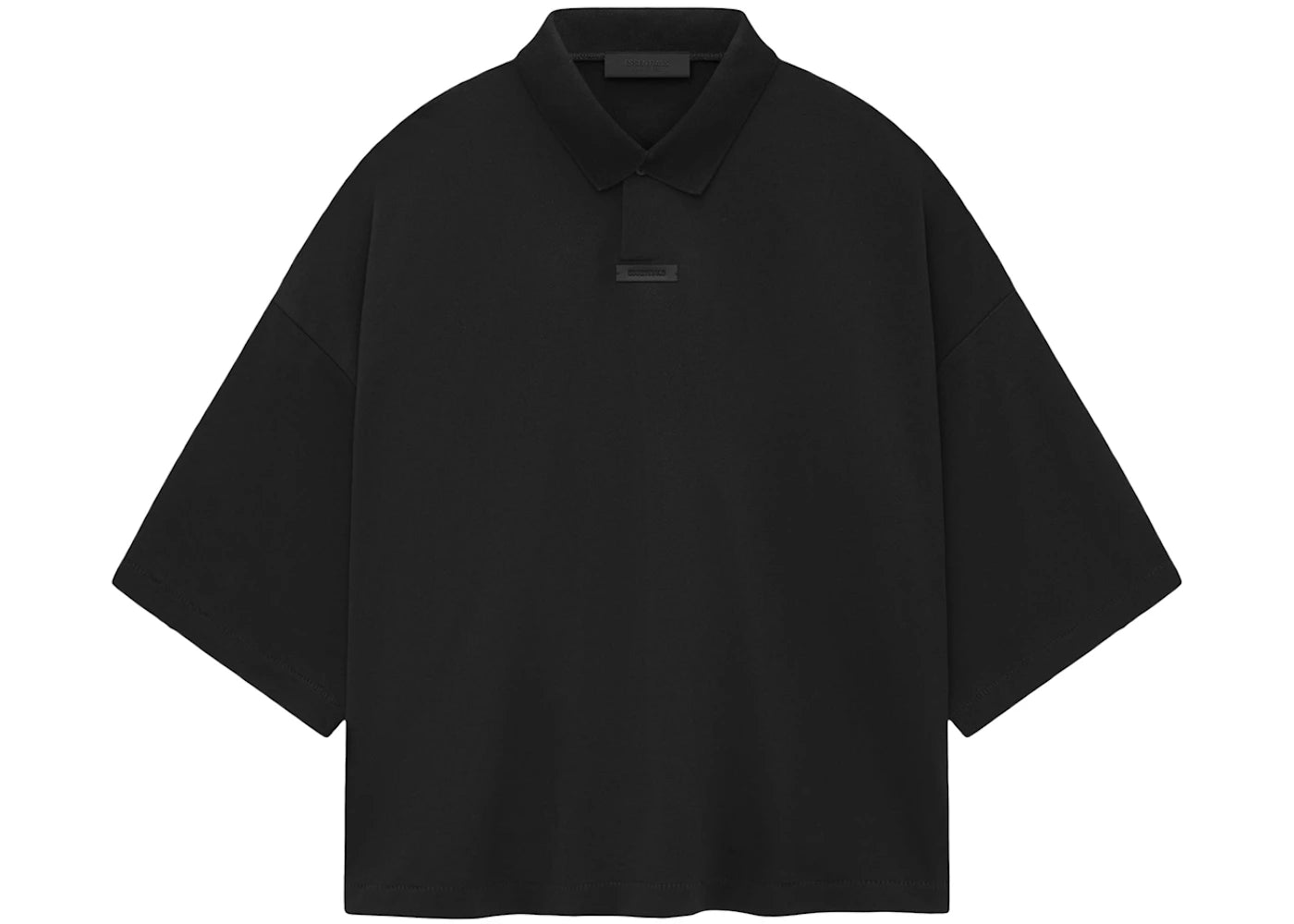 Fear of God Essentials Womens Pique Cropped Polo Black