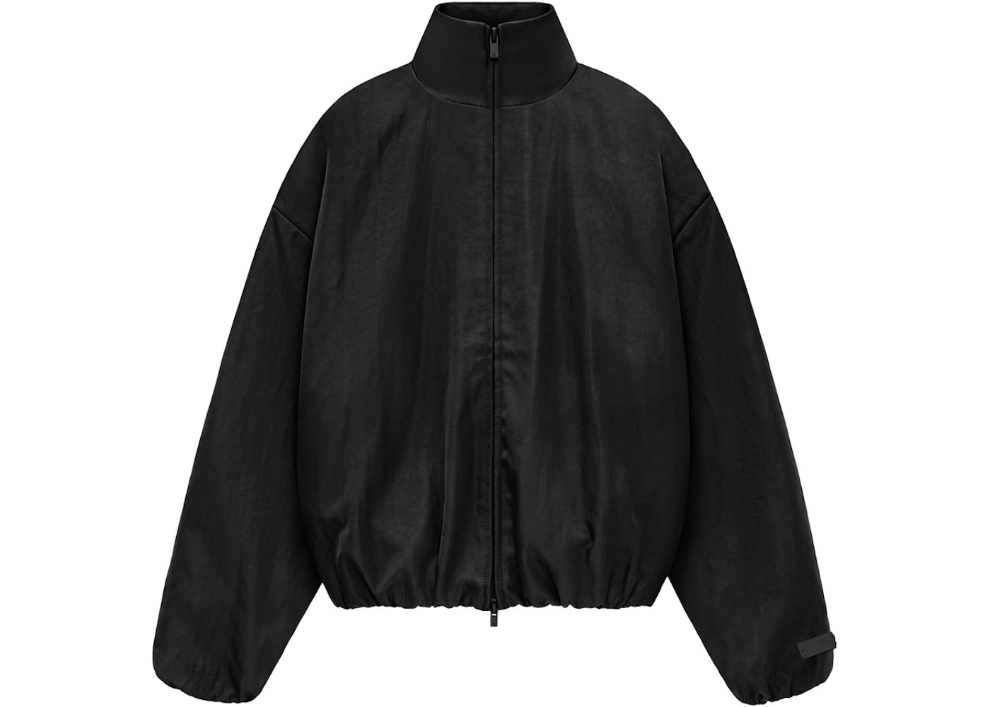 Fear of God Essentials Womens Textured Nylon Track Jacket Black