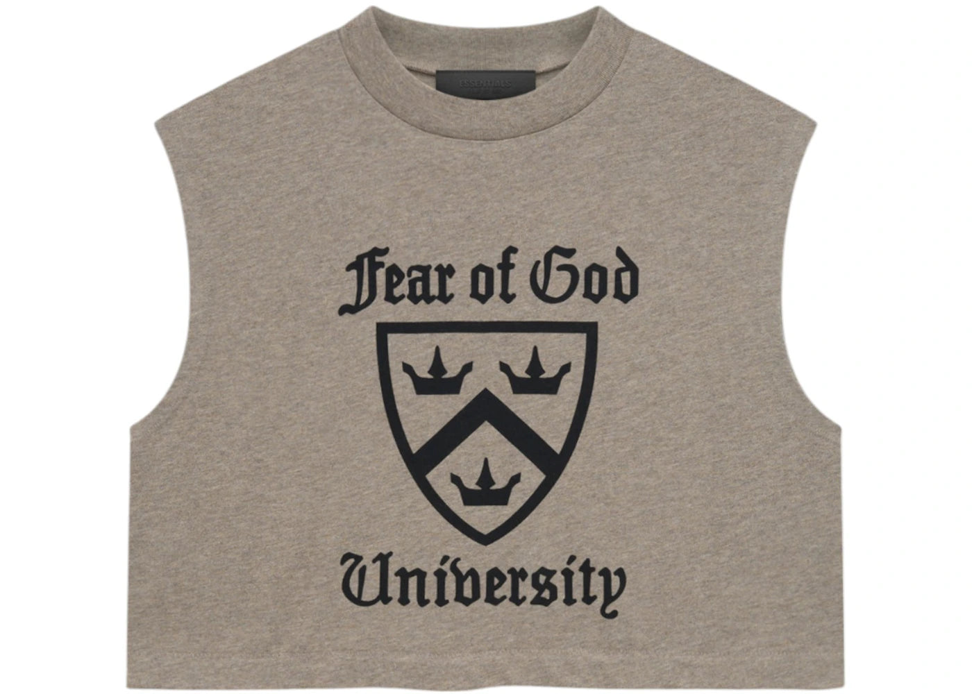 Fear of God Essentials Women's Tri-Blend Cropped Muscle Tee Heather Gray
